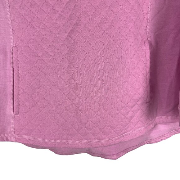 St Johns Bay Womens Quilted Panel Long Sleeve Pullover Hoodie Large Pink - Picture 6 of 9